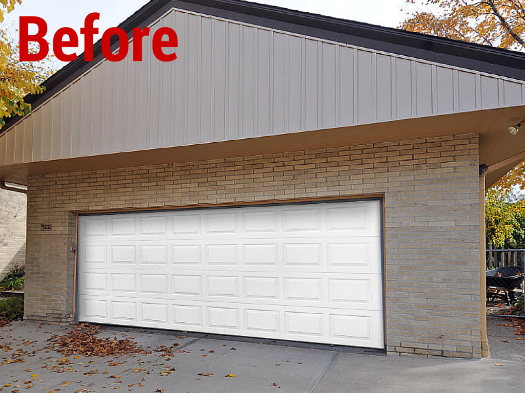 Before picture of a Siouxland garage door