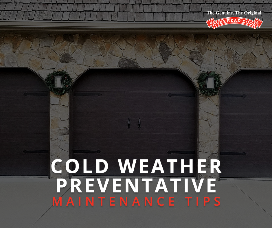 3-Stall Garage Door with Holiday Wreaths